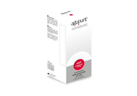 Acupunctuur : chinese type zilveren handgreep met geleidebuis